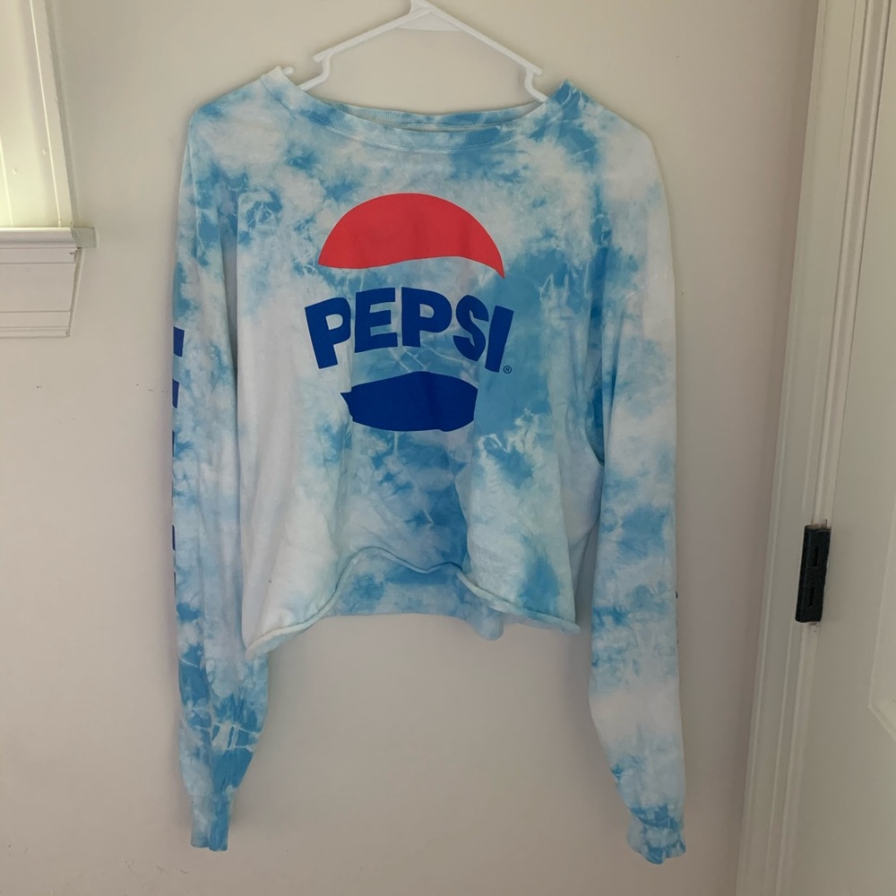 OFFICIAL PEPSI Long-Sleeve Cropped T-Shirt